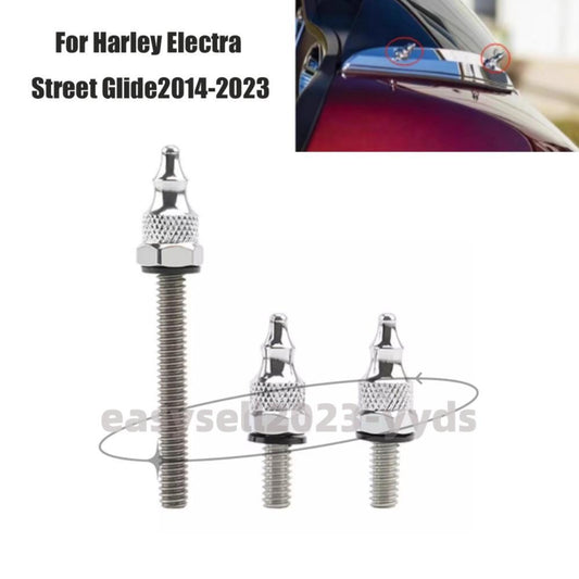 Chrome Windscreen Screws Bolts Windshield Spike for Harley Batwing Street Glide