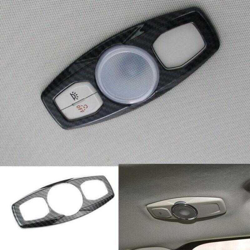 1X Carbon Fiber Front Rear Reading Light Frame Cover Trim 13-19 for Ford Escape