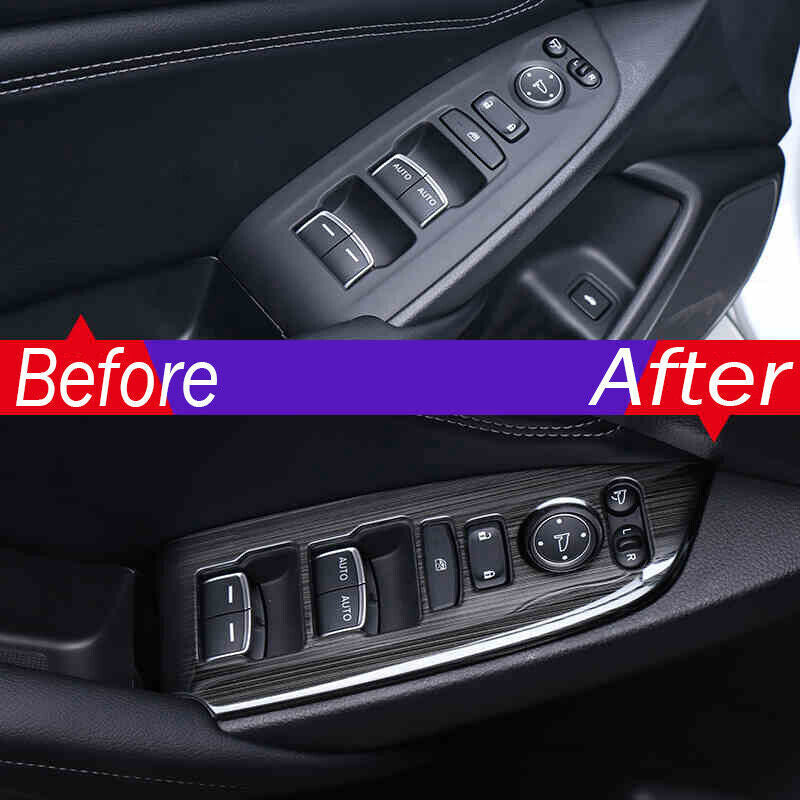 for Honda Accord 2018-2021 Black Titanium Inner Window Switch Panel Cover Trim