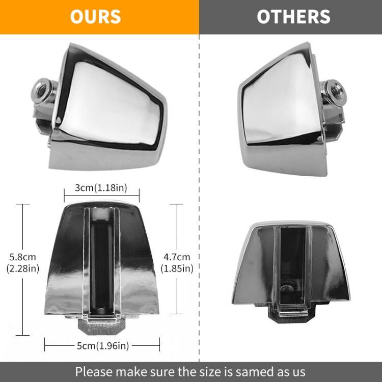 2X Front or Rear Outside Door Handle End Cap Cover for Hummer H3 Chrome 06-10 US