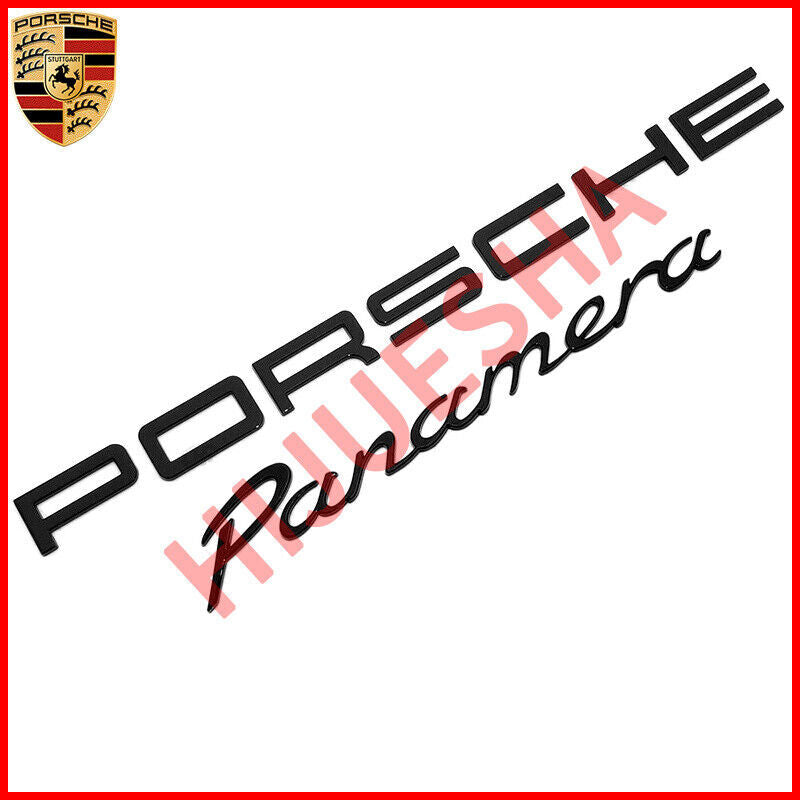 Gloss Black for PORSCHE for Panamera Letters Rear Badge Emblem Look Deck Lid