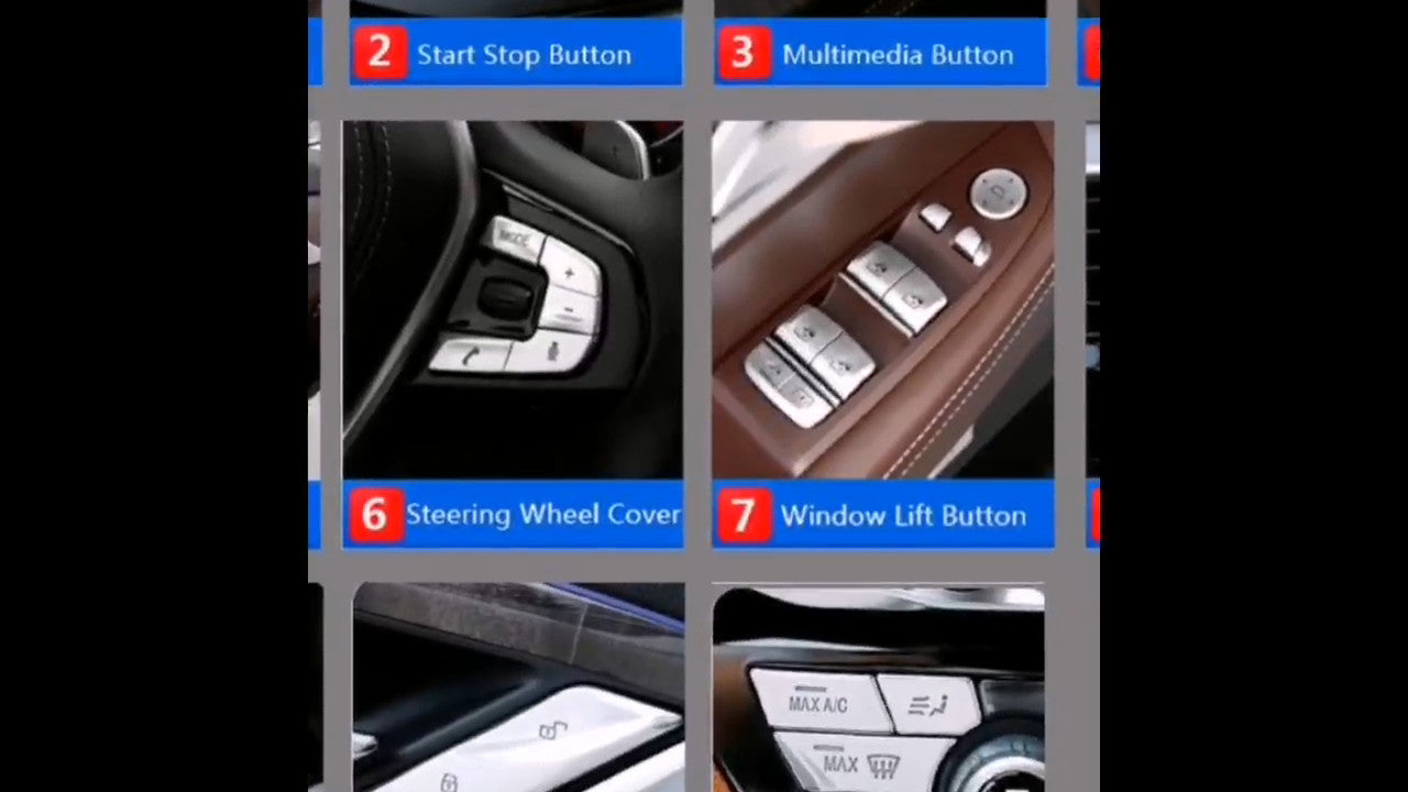 Stainless for BMW 5 Series G30 Car Dashboard Side AC Air Vent Outlet Cover Trim