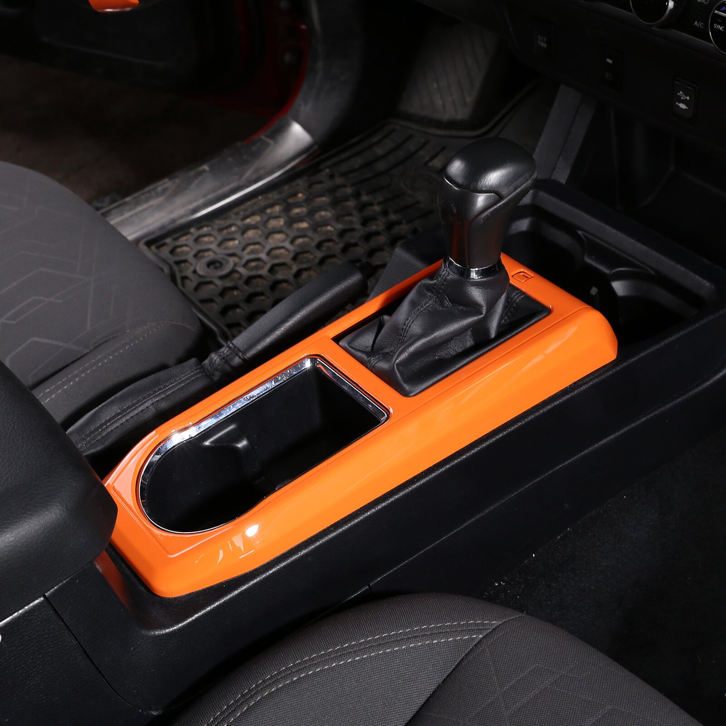 Red genuine carbon fiber steering wheel volume button cover for Corvette C7 14-19