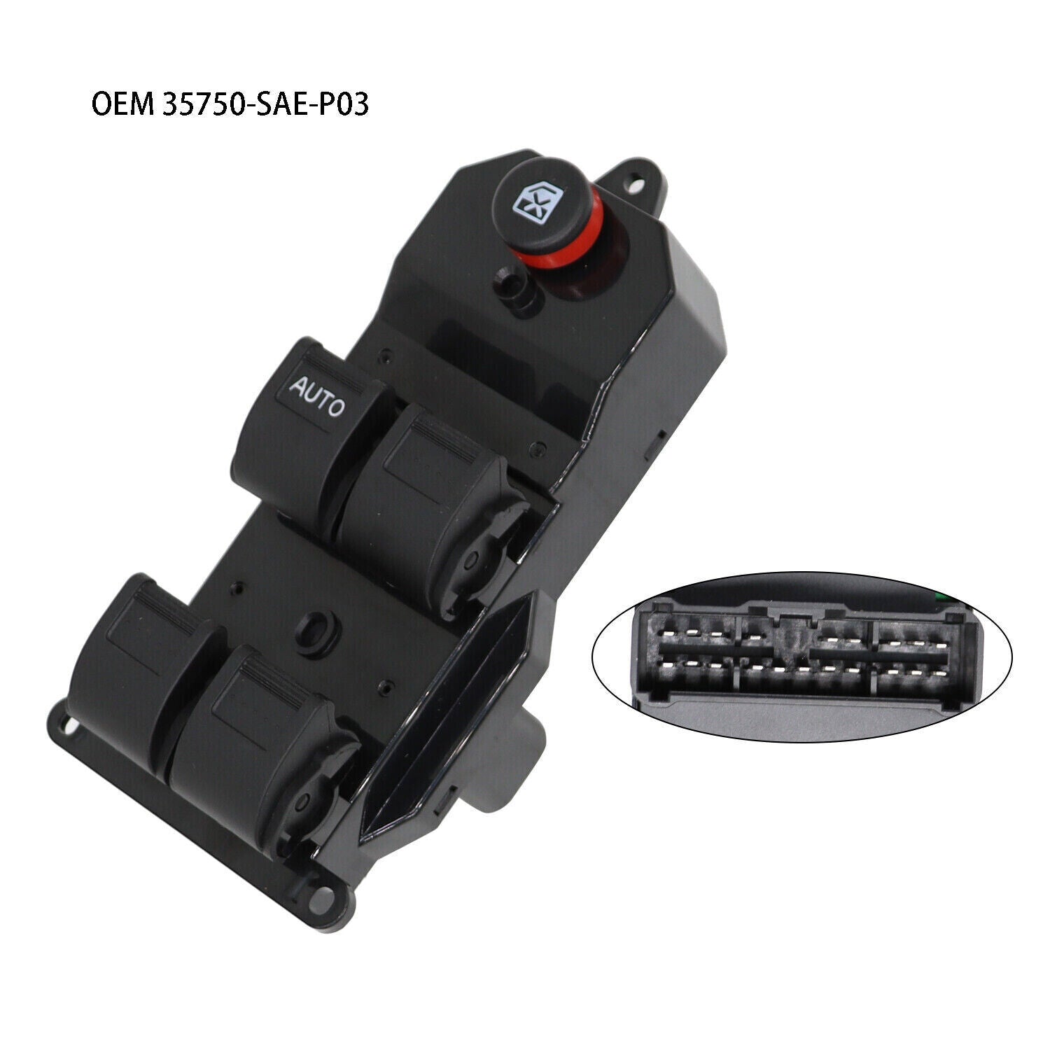 for Honda for Civic 35750-SAE-P03 Power Window Master Switch Front Left Driver Side