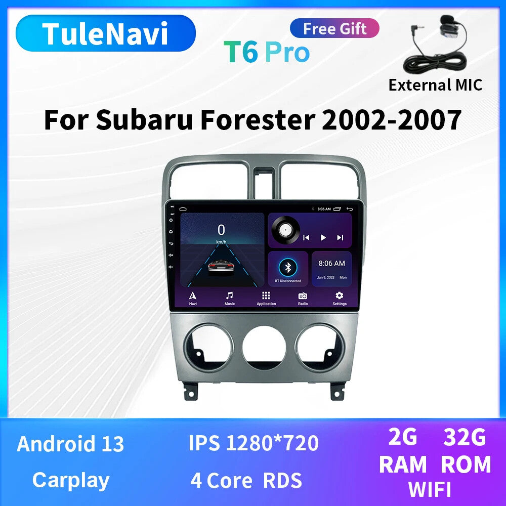 for Subaru for Forester 2002-2007 Android Car Stereo Radio CarPlay Player Screen GPS