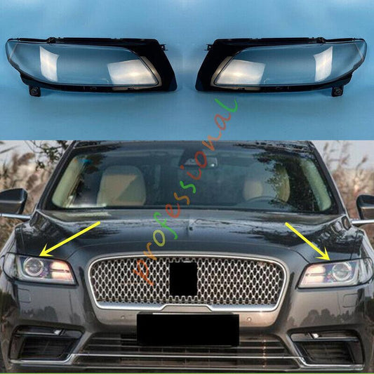 for Lincoln 2015-2020 Both Side Headlight Clear Lens Cover + Sealant