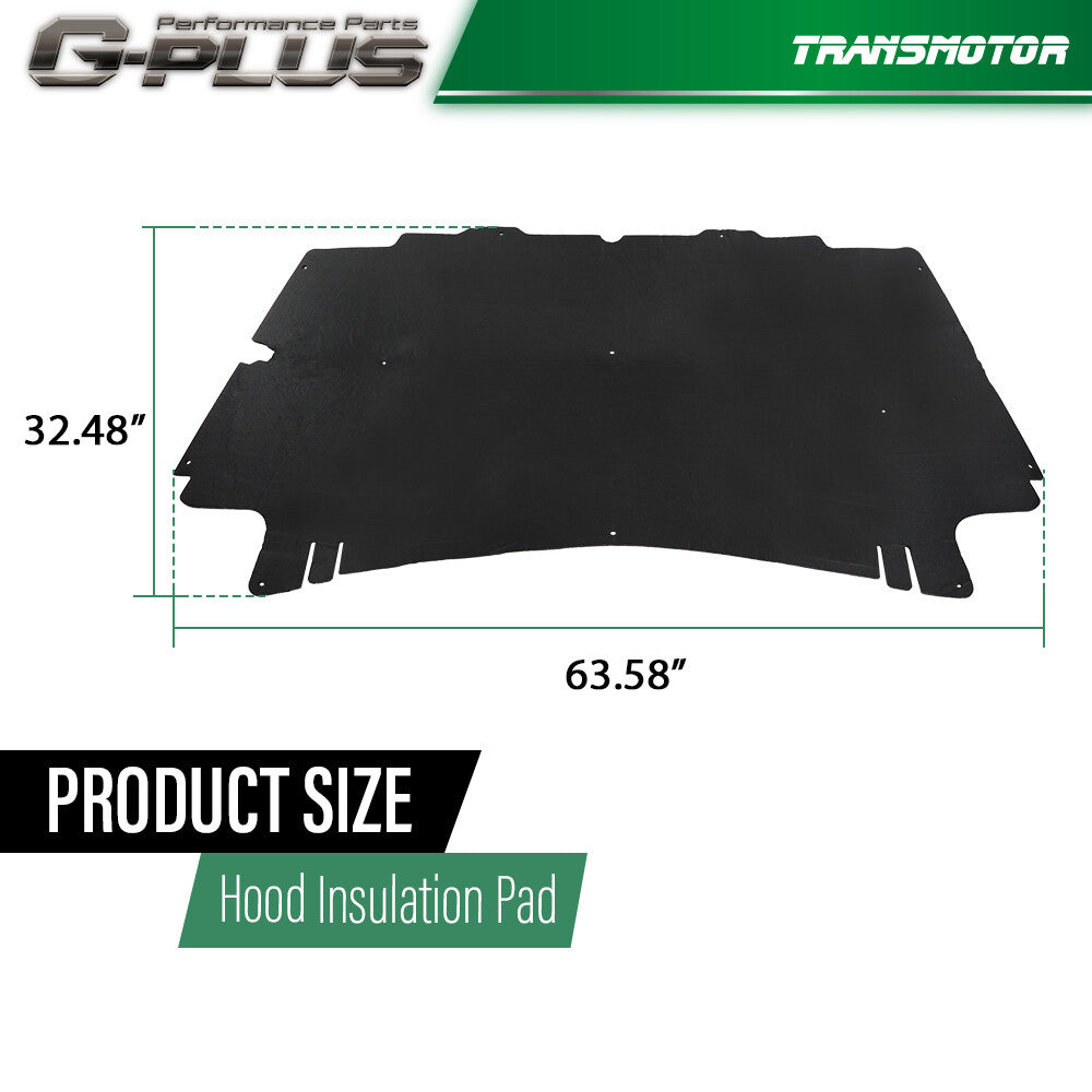 Range hood insulation pad, 1/2 inch heat blanket and clips suitable for 2002-2009 for Dodge for Ram 2500 3500