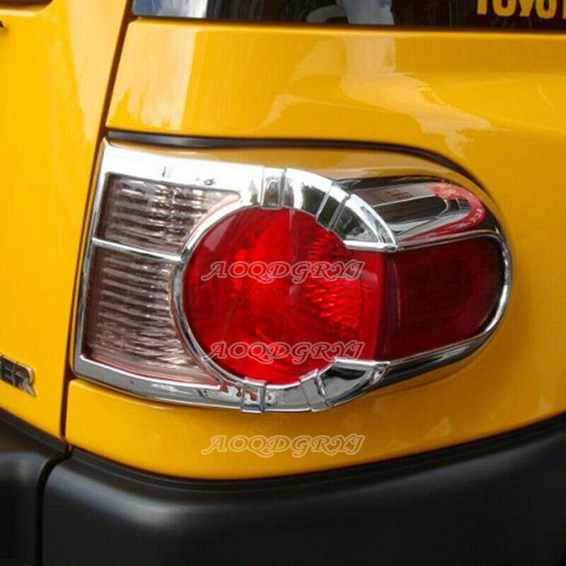 for Toyota FJ Cruiser 2007-2021 Shiny ABS Chrome Rear Tail Light Lamp Cover Trim