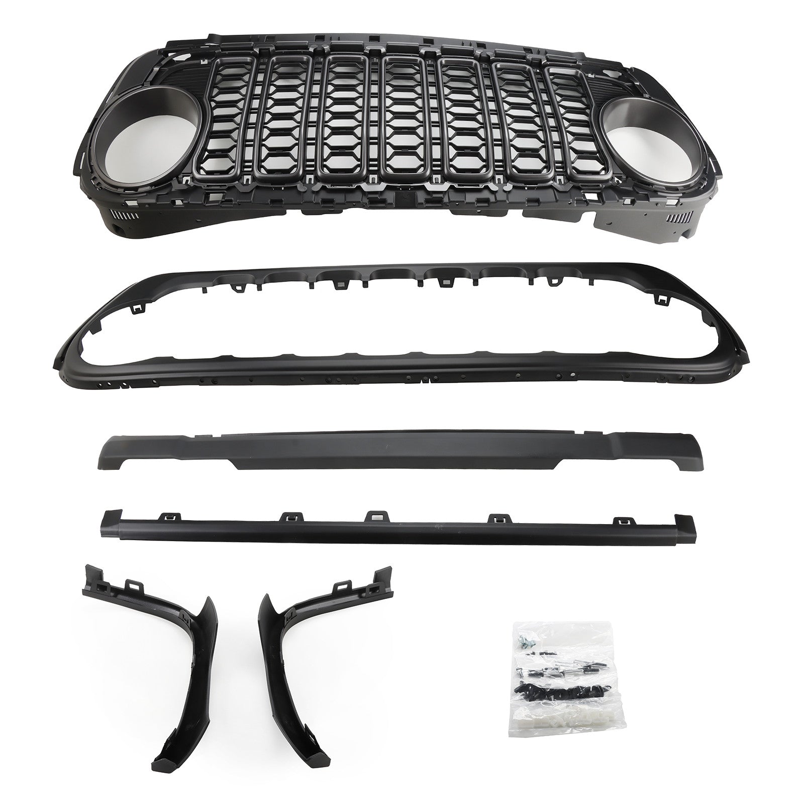 for Jeep for Wrangler JL upgrade to 2024 JL 2018-24, grille bumper grille 1 set front