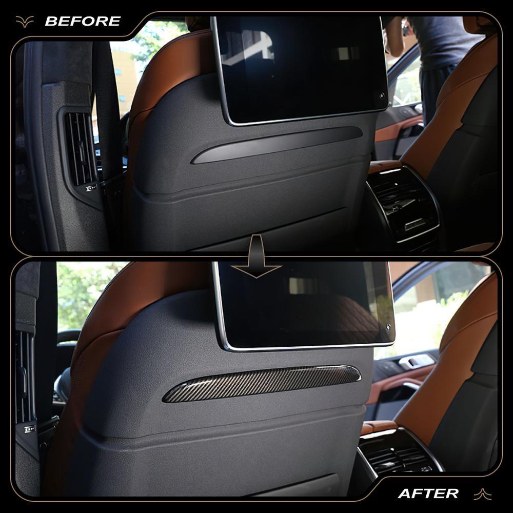 for BMW X5 X7 G05 G07 2019+ Front for Seat Back Decorative Strip Carbon Style
