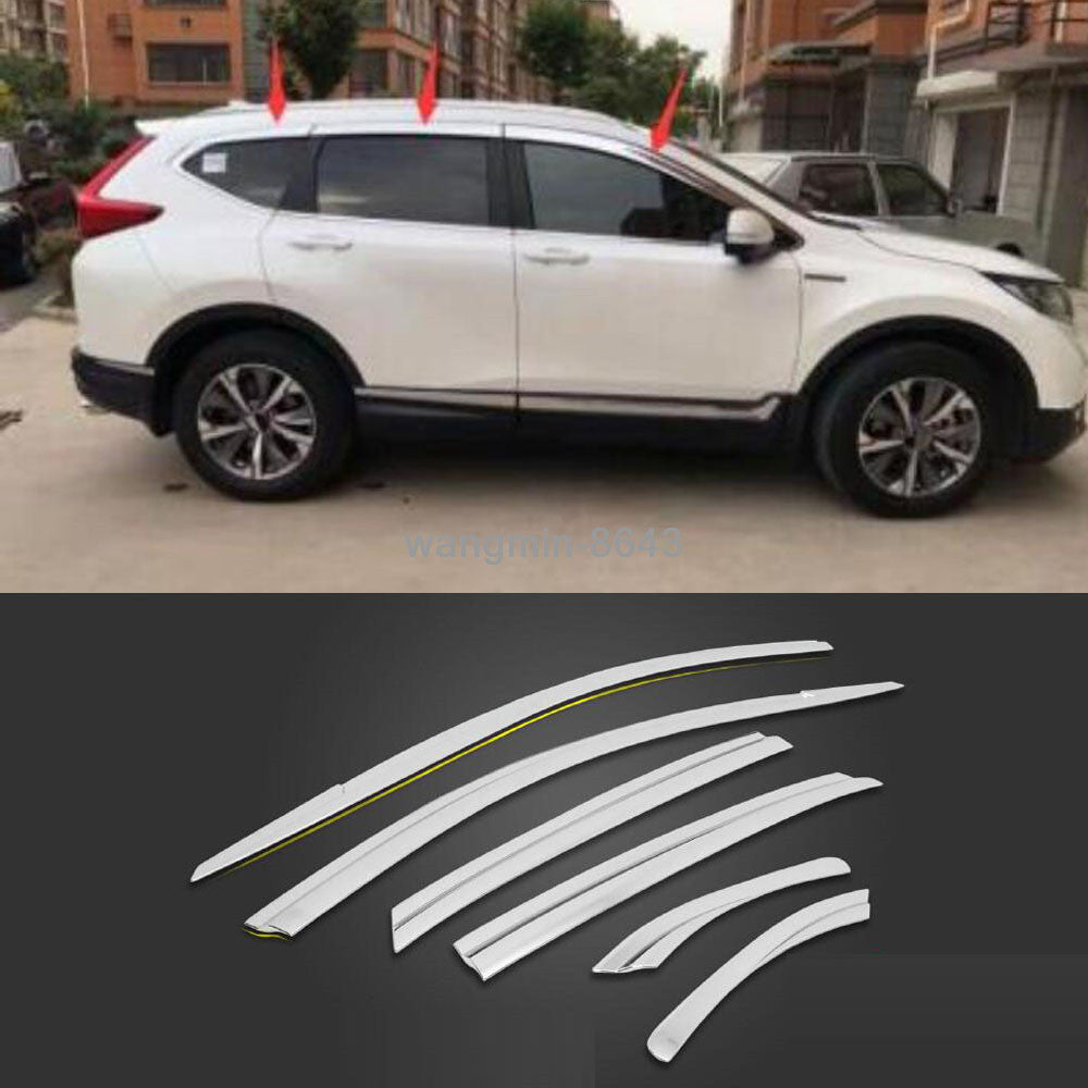 for Honda CR-V CRV 2012-16 Chrome Window Visor Vent Shade Sun Rain Guard Cover6
