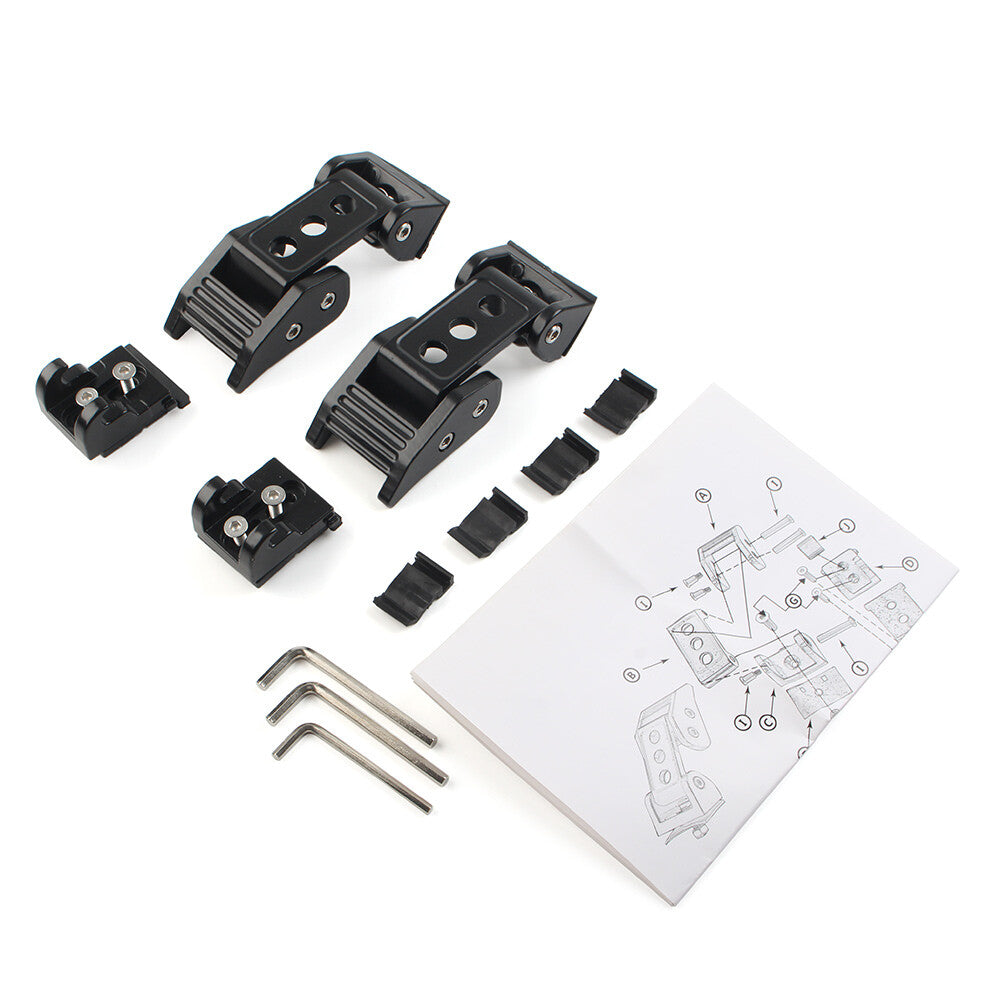 for Jeep for Wrangler JK 2007-2017 2x Black Car Engine Lock Hood Latches Catch