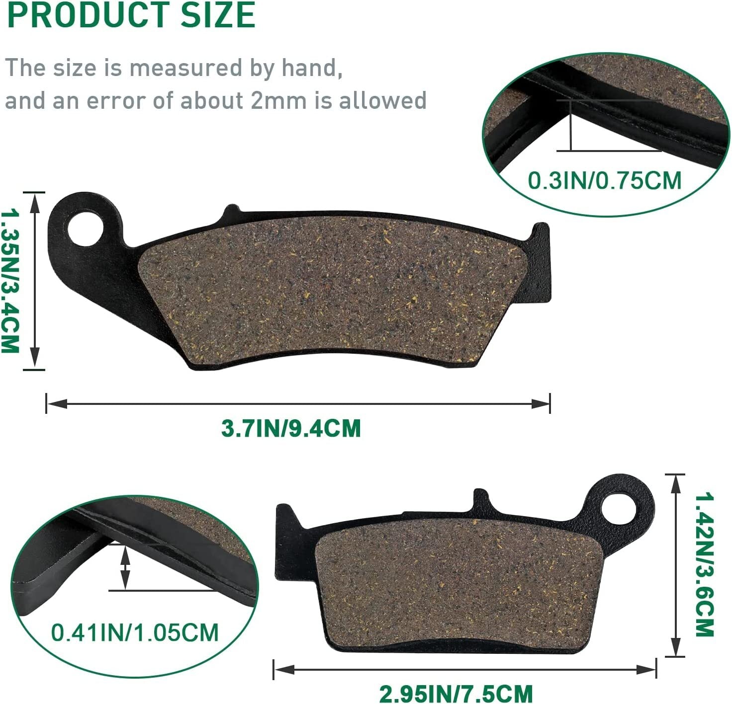 Brake Pads for DR-Z400 SM DRZ400SM DR-Z 400SM 2005-2009 for Suzuki DRZ400 DR-Z 400