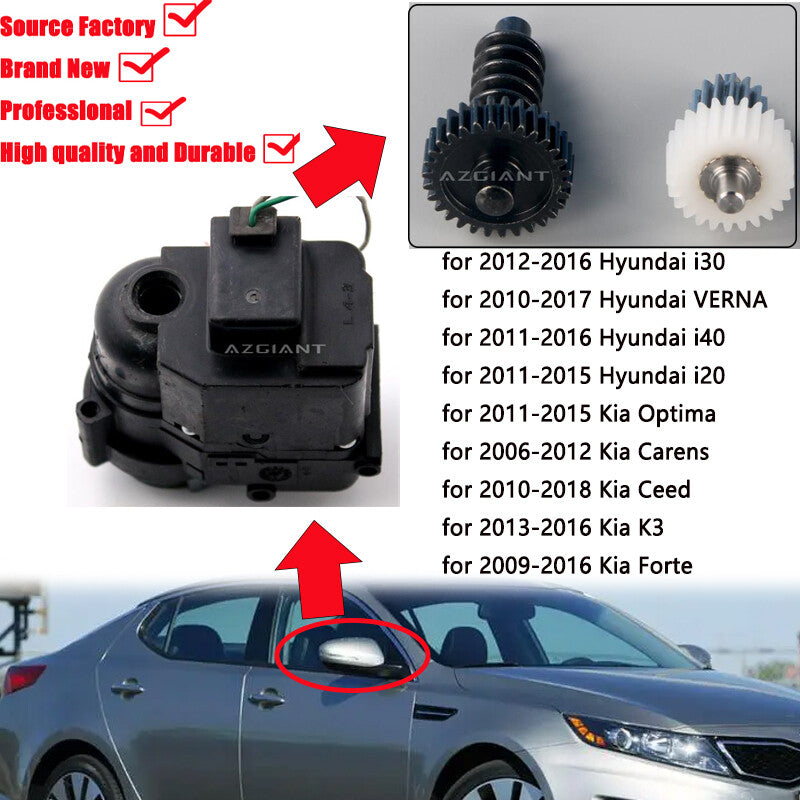 for Kia Optima MK3 2011-2015 Forte 2010-2013 Side Mirror Folding Motor Gears Kit