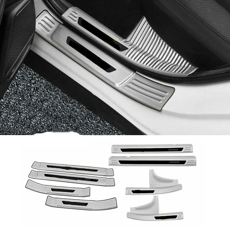 for Hyundai Sonata 2020-2023 Silver steel Door Sill Cover Scuff Plate Guard Trim