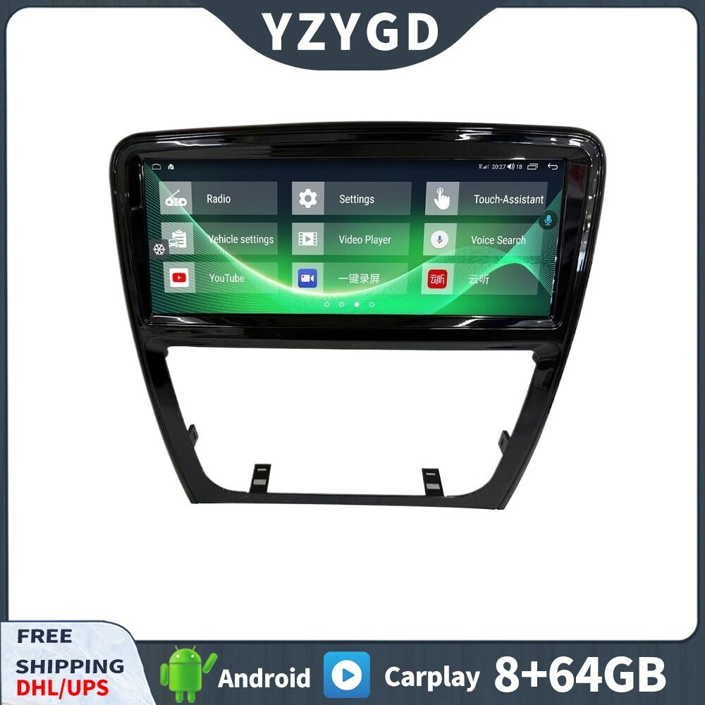 Android Car Radio Carplay Receiver for Jaguar XJ 2009-2018 GPS 2Din 64GB Screen