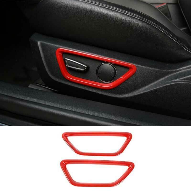 Paint Red for Seat Adjustment Button Panel Trim 2PCS Fit for Ford for Mustang 2015-2022