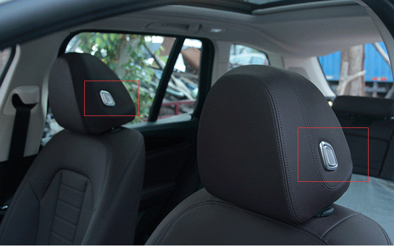 for BMW 3-Series G20 2019-2021 Silver ABS for Seat Headrest Switch Button Cover Trim
