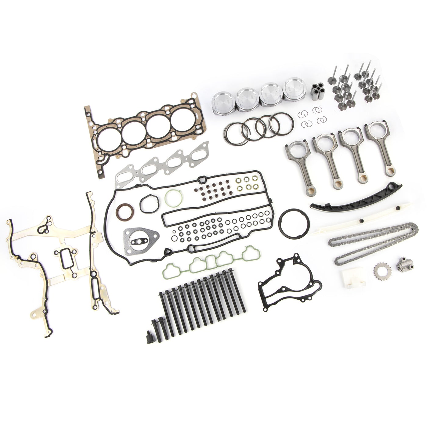 Engine Pistons Overhaul Rebuild Kit Con Rods For 11-16 for Chevy for Cruze for Buick 1.4L l4