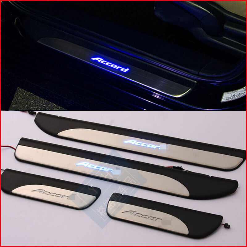 for Honda Accord 2014-2017 LED Illuminated Car Door Sill Scuff Plate Guard Cover
