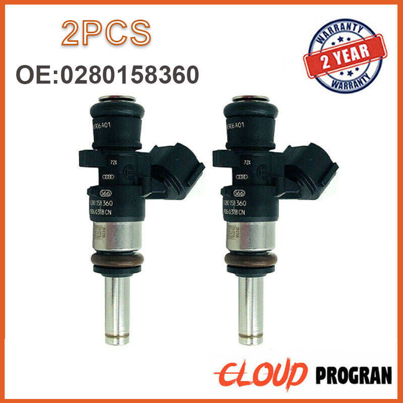 2pcs 0280158360 Fuel Injector nozzle for A3 Sportback for A4 A1 Tt 1.8 Tfsi New