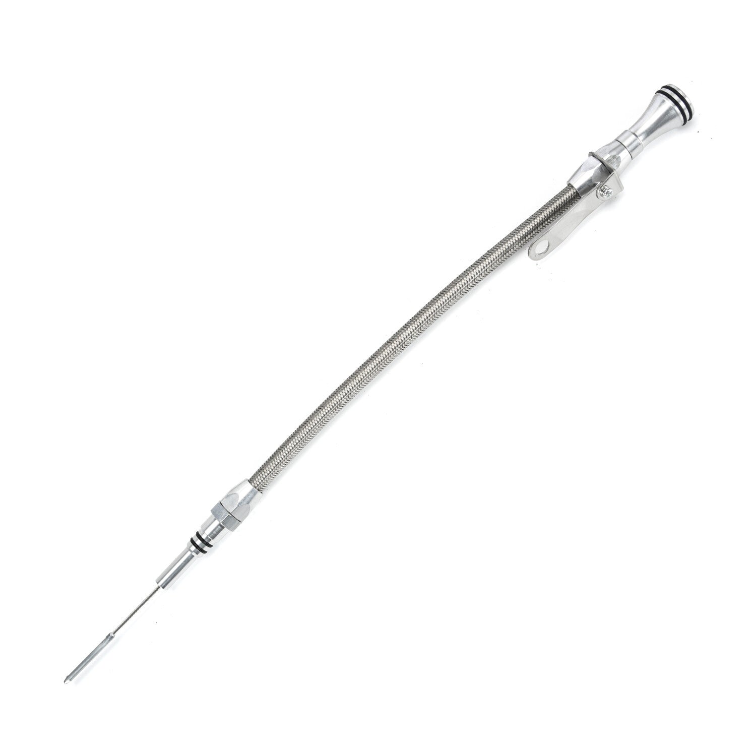 Braided Stainless For 65-90 BBC Flexible 396 402 427 454 502 Engine Oil Dipstick