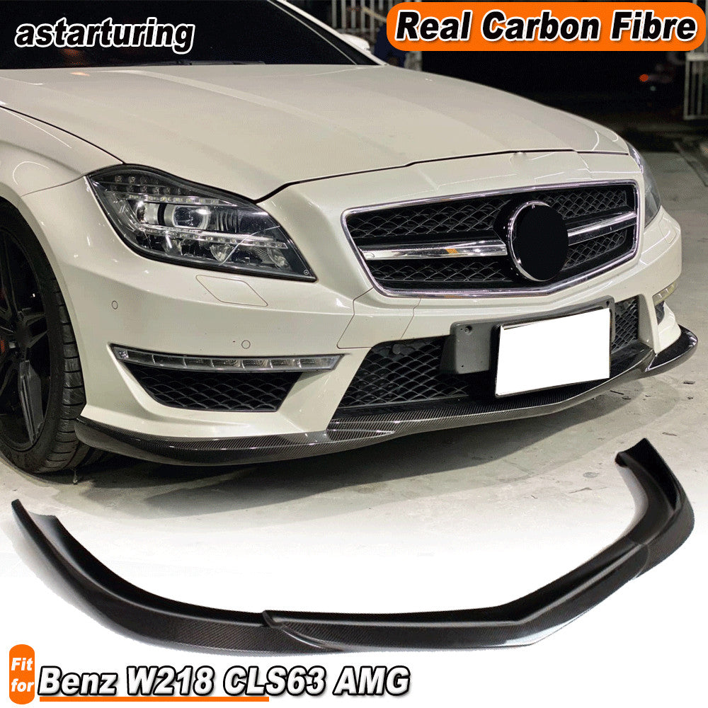 for Mercedes-Benz W218 CLS63 2012-2017 REAL Carbon Front Bumper Lip Spoiler