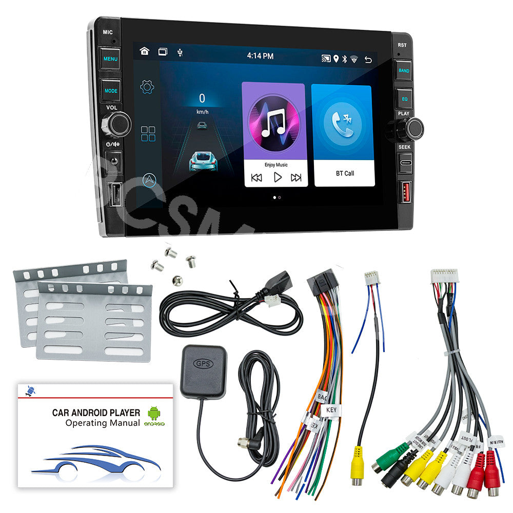 8in 2Din Car Stereo Radio Player Bluetooth FM For Apple Carplay Android Auto