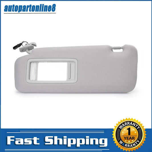 Grey driver's side sun visor with mirror, suitable for Mazda CX-9 2010-15 TDY1-69-320, brand new.