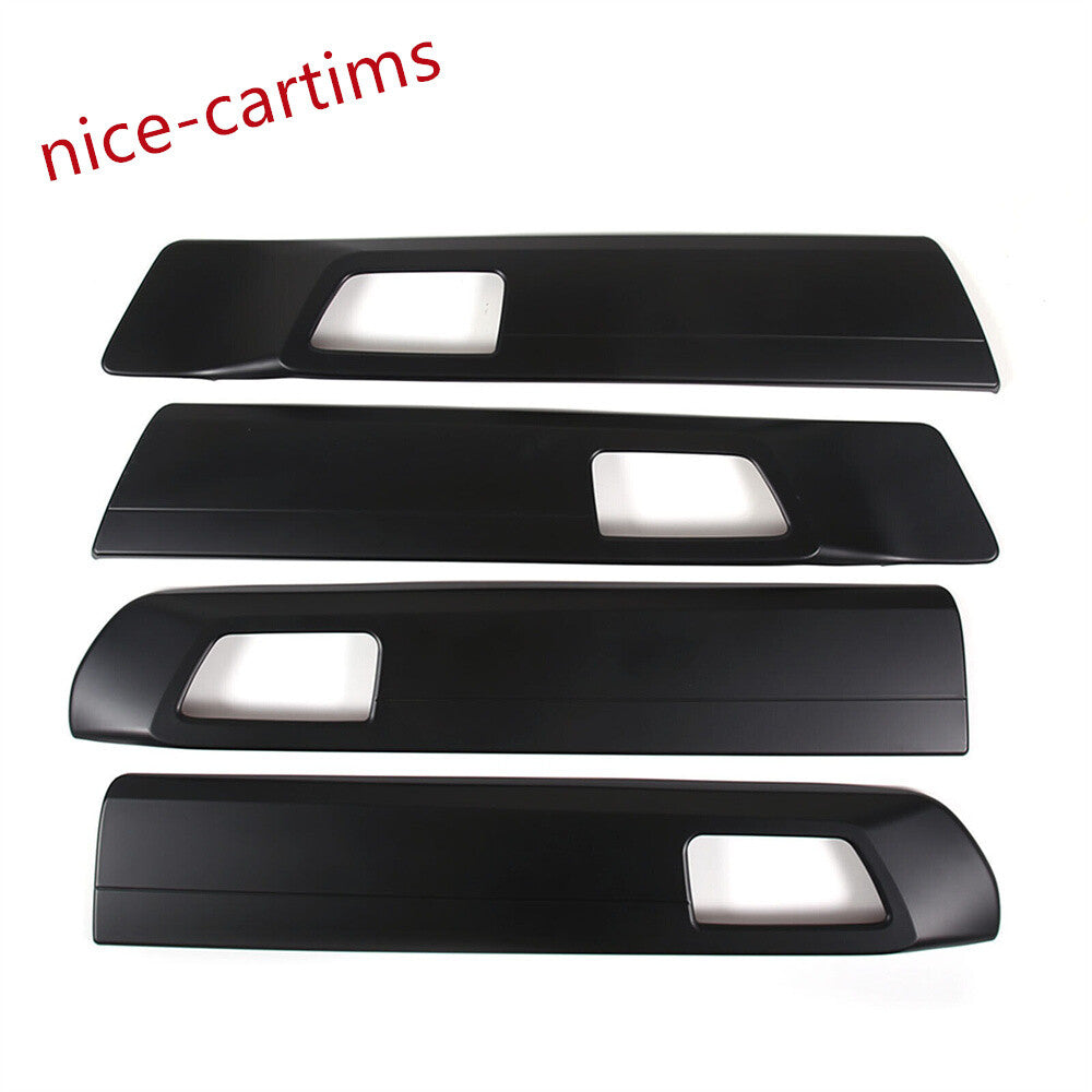 Matte Black ABS Interior Door Handle Panel Decor Cover For Toyot@ Tundr@ 2022-24