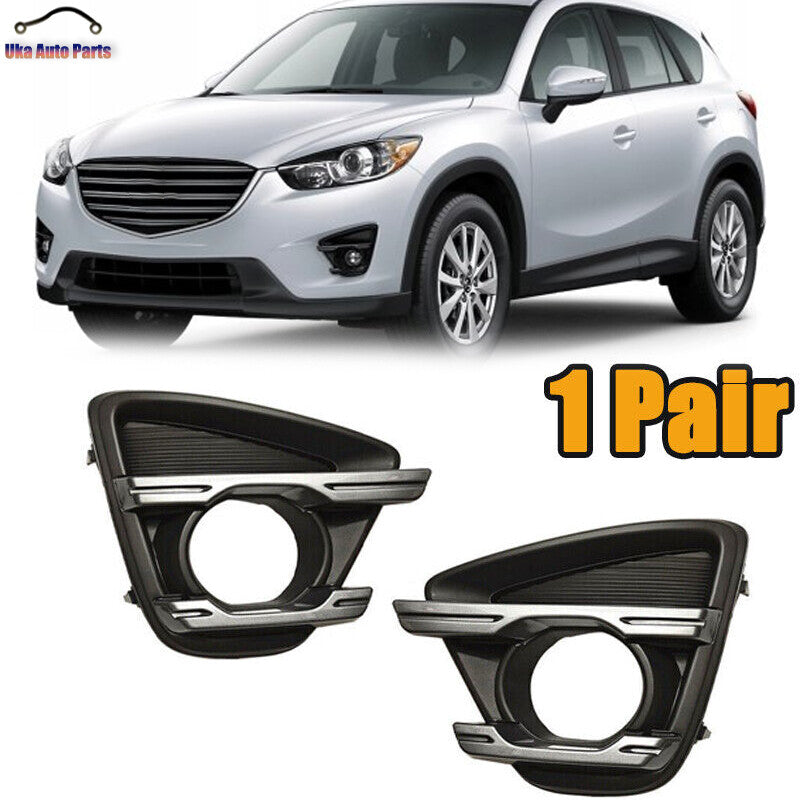 2pcs for Mazda CX-5 2013-2016 Front Bumper Bezels Fog Light Cover Fog Lamp Frame