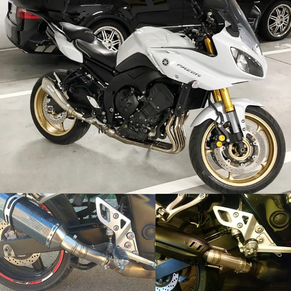 51mm Stainless Mid Pipe Slip-On Exhaust Connector for Yamaha FZ8/FZ8N/FZ8S