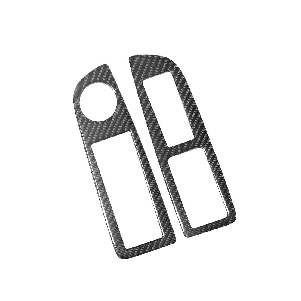 2Pcs Carbon Fiber Front Window Lift Panel Cover Trim for Chrysler 300 2005-2007