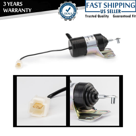 Fuel shut-off solenoid valve suitable for Hitachi, for Hyundai , Kobelco, and Komatsu 12V 3930233 SA-433512
