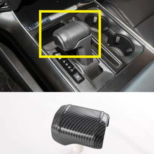 Carbon Fiber Console Gear Shift Knob Cover Trim for Ford F150 F-150 2021-2023ABS