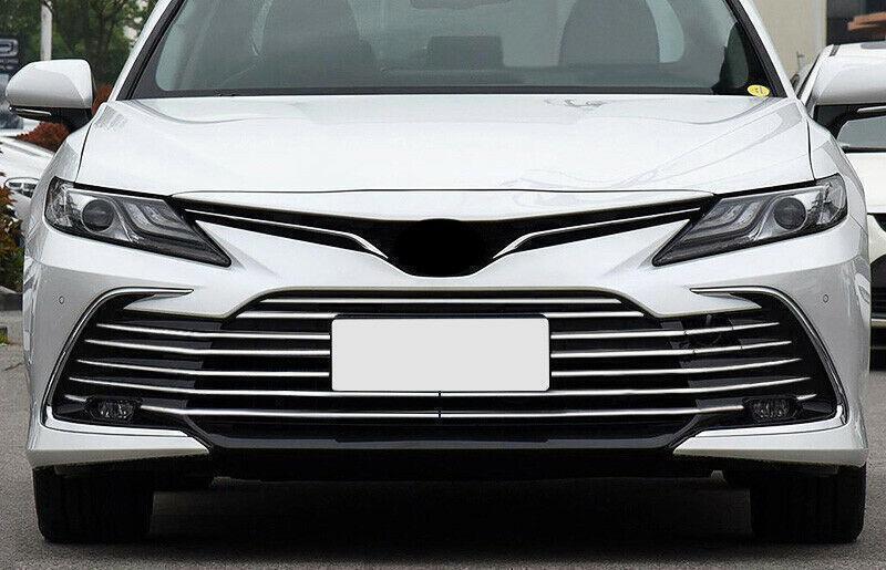 for Toyota for Camry LE XLE 21-2023 Chrome Front Center Mesh Grille Grill Strip Trim