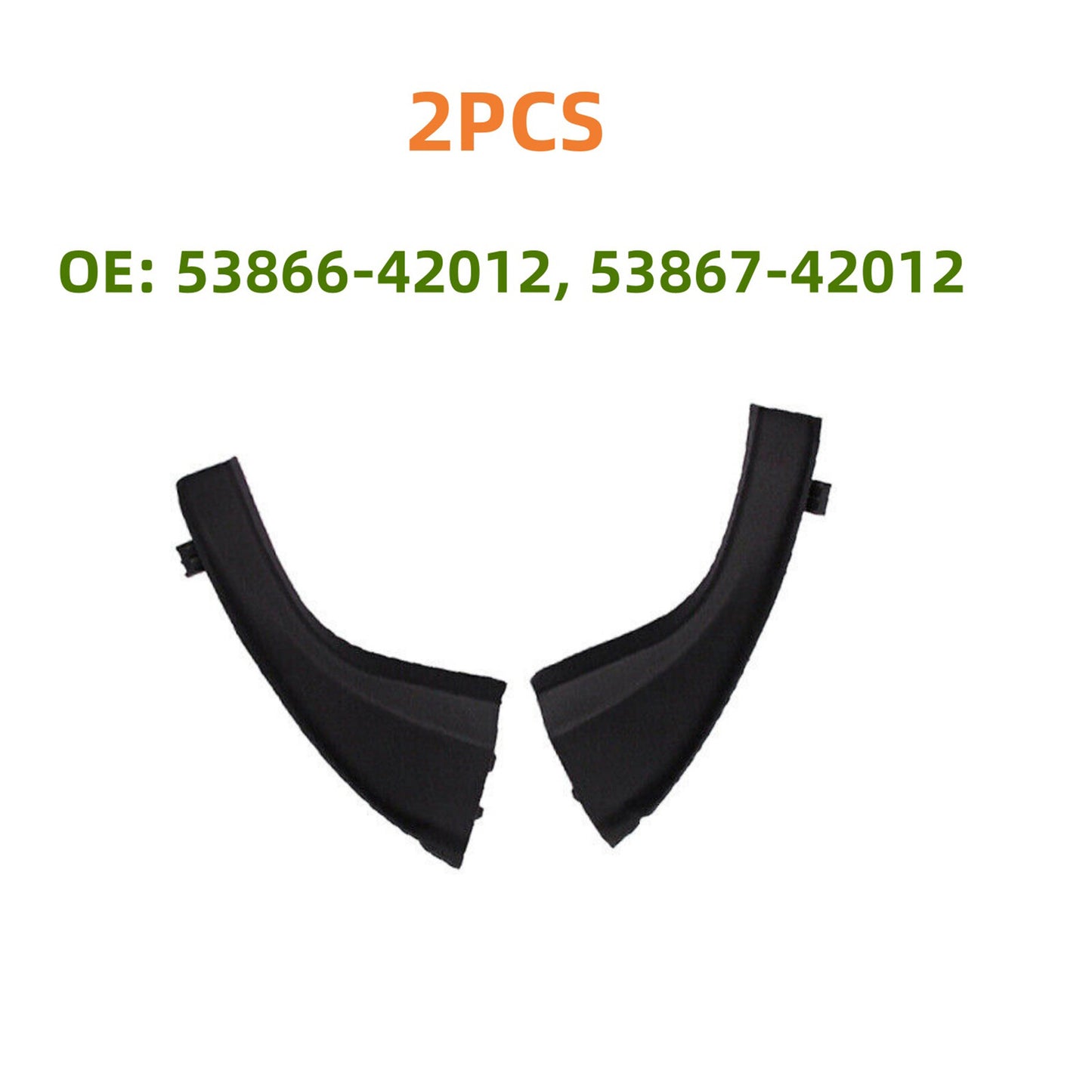 2Pcs Front Wiper Side Cowl Extension Trim for Toyota RAV4 2006-2012 Repair Parts