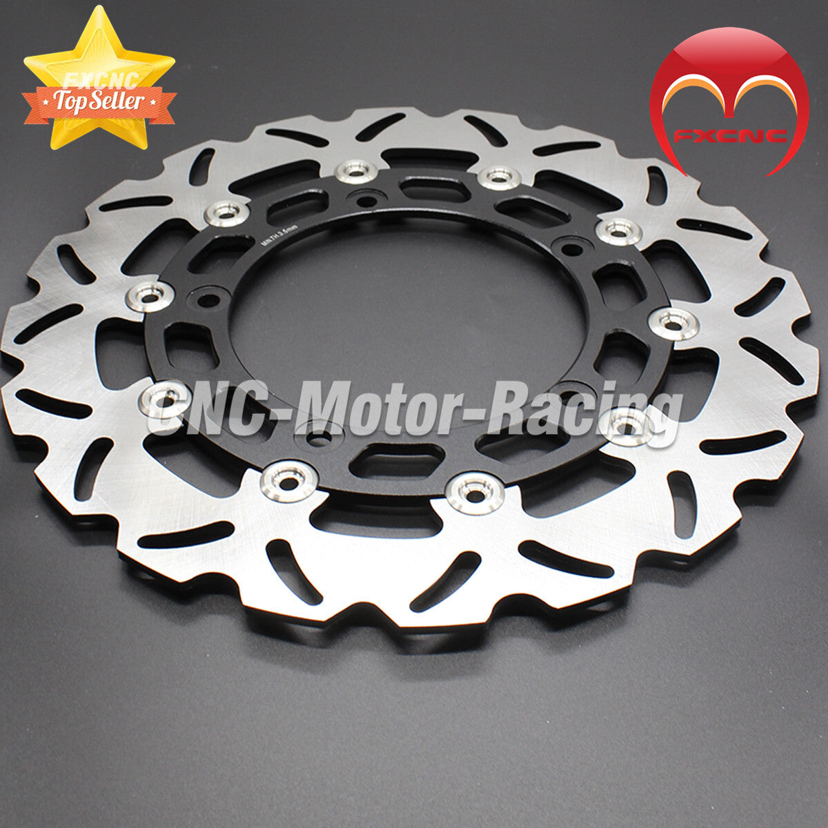 CNC motorcycle front floating brake disc rotor 300 mm suitable for Yamaha YZF R15 2013-2021