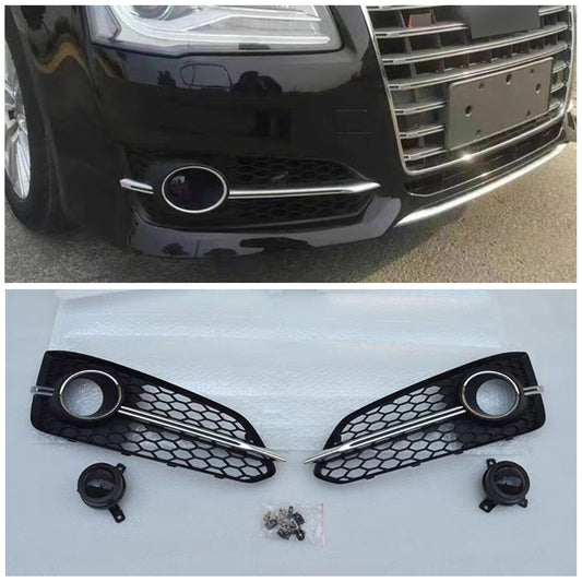 Front Fog Light Frame Lamp Honeycomb Cover W/ACC Fit for Audi for A8 2015 2016 2017