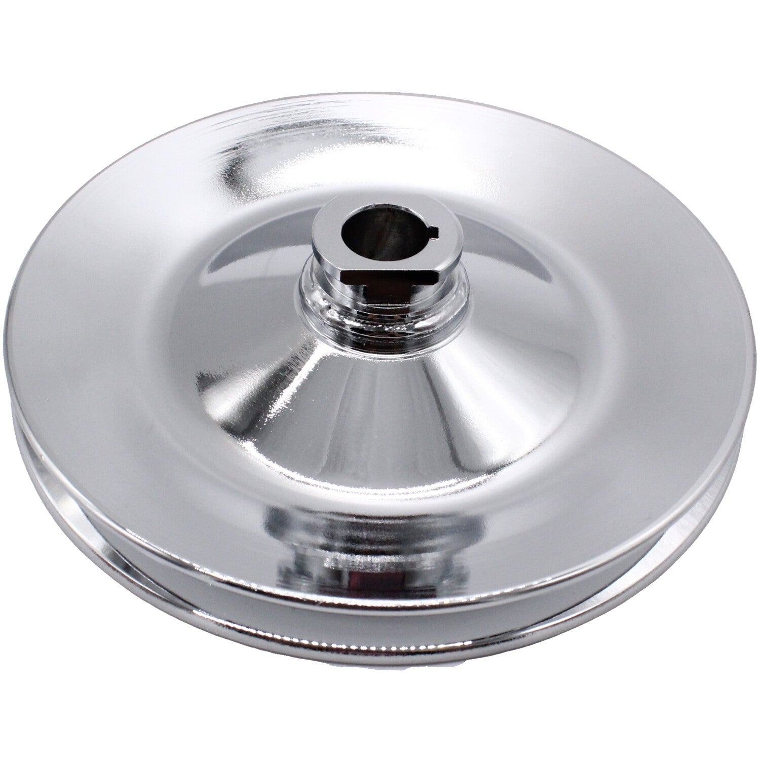 Chrome Power Steering Pump Single Groove Pulley Fits For GM for Chevy for Buick for Pontiac