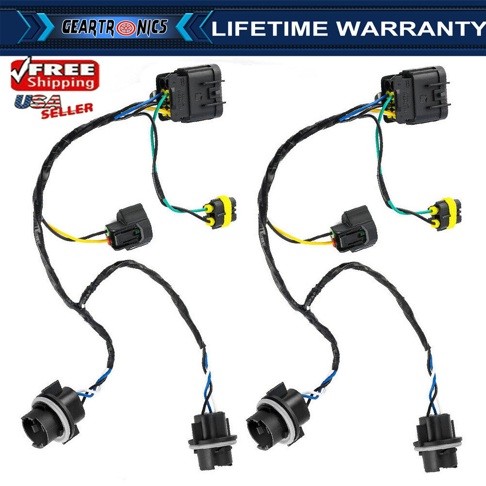 2PCS Headlight Wiring Harness For 2007-13 for Chevrolet Silverado 2500 HD 25962806