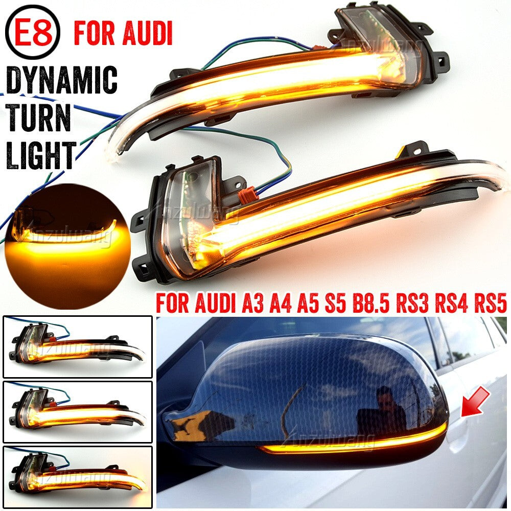 Dynamic LED Wing Mirror Indicator Turn Signal Light for Audi A4 B8.5 S5 RS4 A3