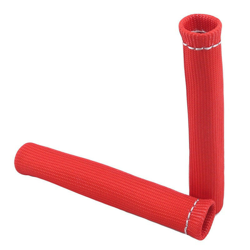 Red Car Spark Plug Wire Boots Heat Insulating Sleeve Protector High Heat Shield