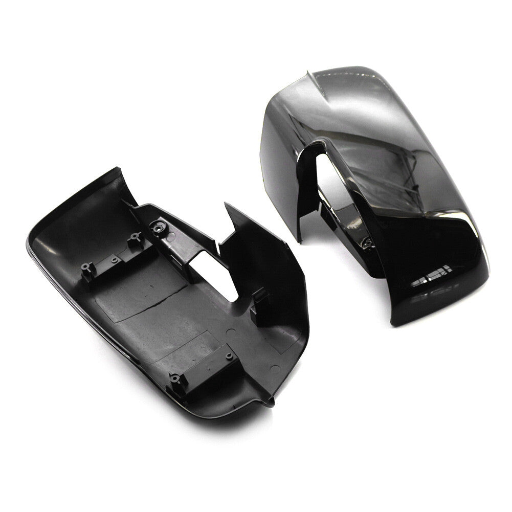 1 Pair Gloss Black Mirror Covers W/ Bottom Turn Signal Cutout for Dodge for Ram 1500
