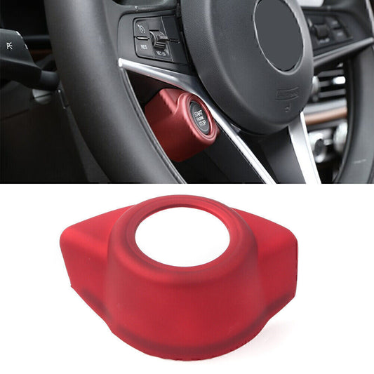 Fit Car for Alfa Romeo Giulia 2017-2020 18 19 Red Front Start Engine Stop Cover Trim
