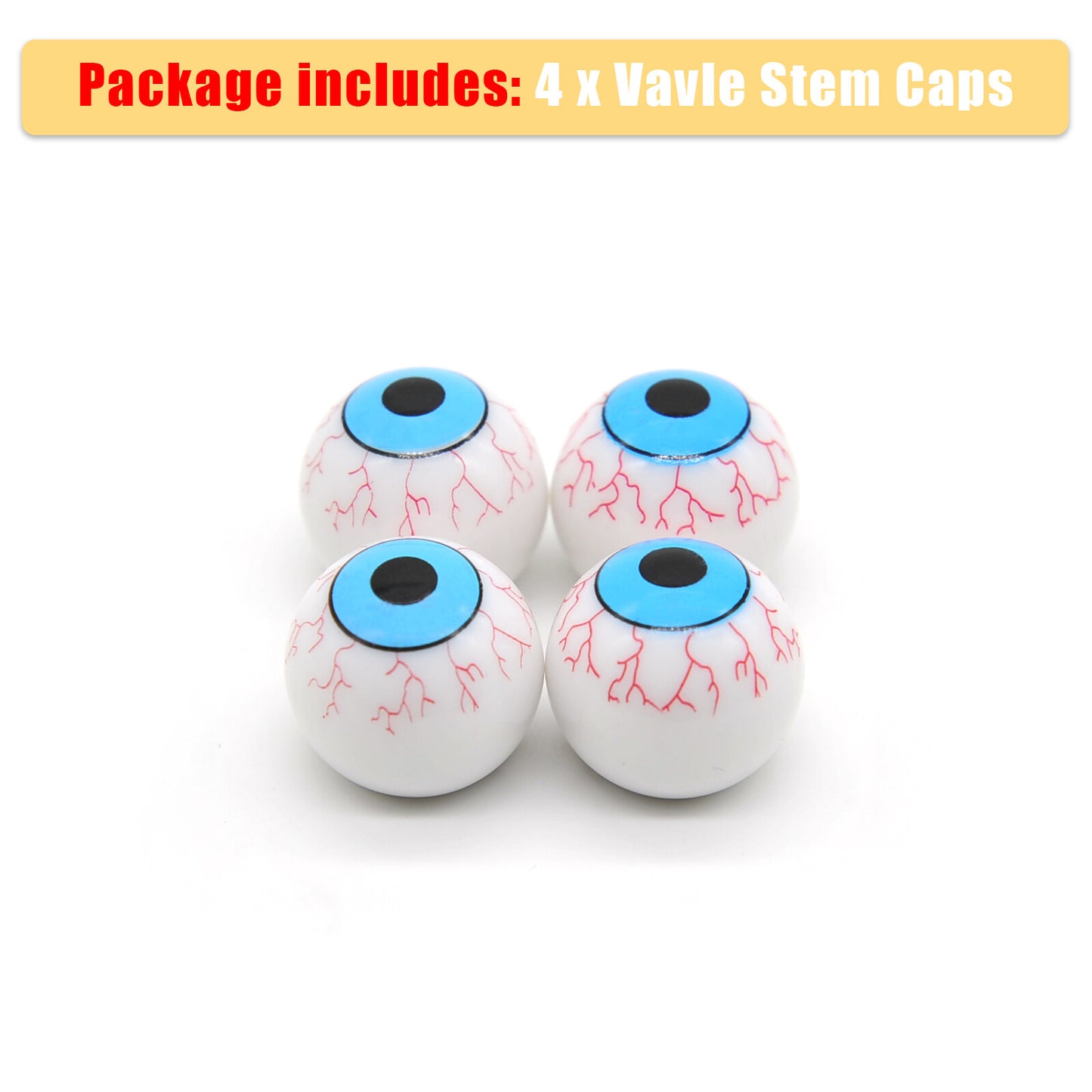 4 Pack Eyeball Tire Air Caps Tire Valves Stem Caps Tire Air Caps Metal