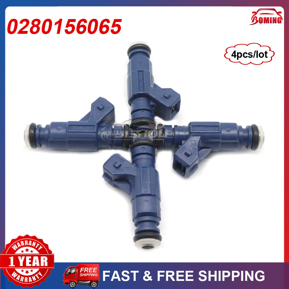4-pack fuel injectors 0280156065 suitable for Volkswagen for Passat , for Audi for A4 Quattro 1.8L turbocharged engines.