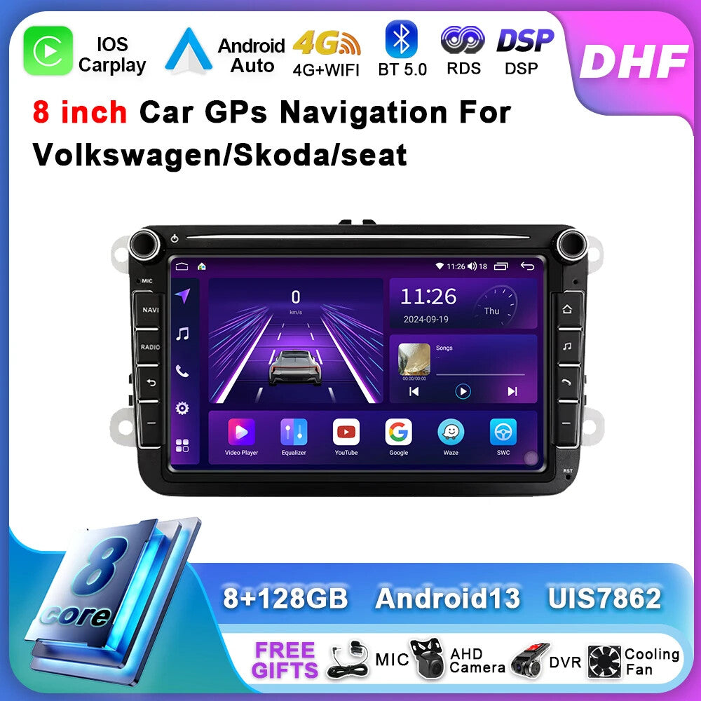 for VW for Volkswagen for Passat B7 B6 Android Carplay Car Radio Video Player GPS Screen