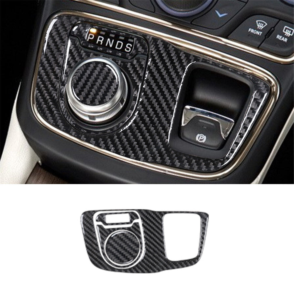 4X Carbon Fiber Center Gear Shift Panel Cover Trim for Chrysler 200 2015-2017