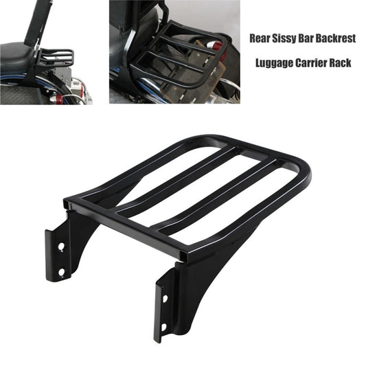 Backrest Sissy Bar Luggage Rack for Harley Softail Sportster 883 1200 XL 2004-UP